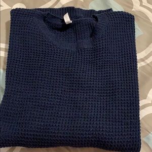 Waffle knit sweater